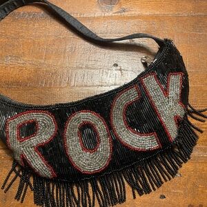 Vintage beaded ROCK purse